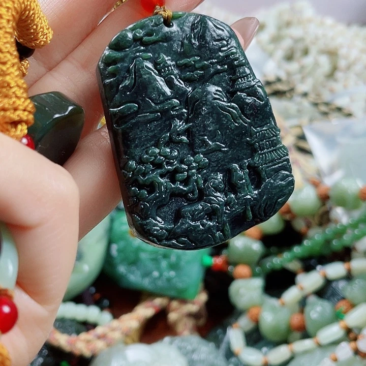 和田玉未镶嵌挂件