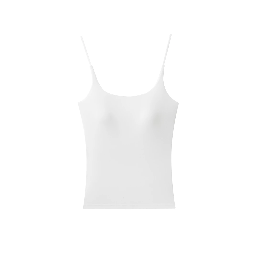 小心机蕾丝设计感气质女人味胸垫一体式吊带背心