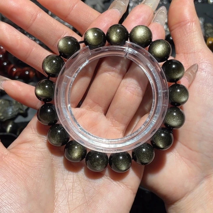 黑曜岩手串未镶嵌y****y