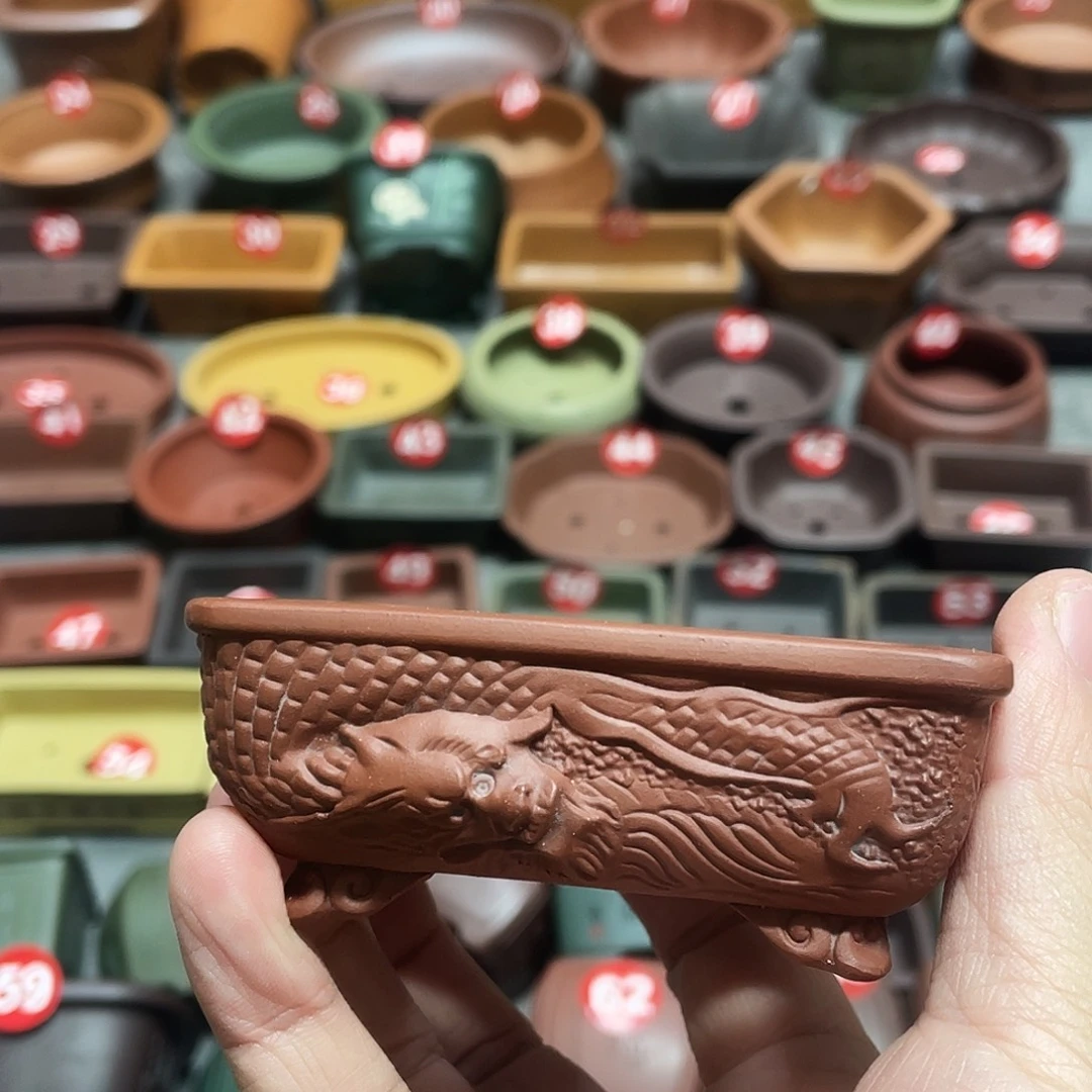 紫砂小盆7.5*5.5*2.5