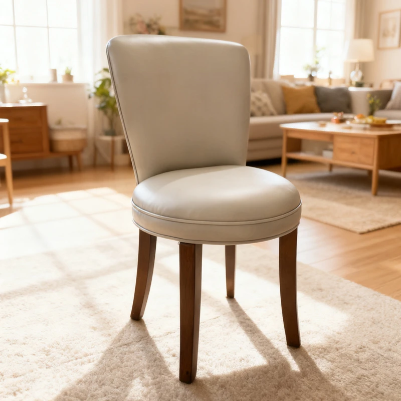 美式简约书椅家用靠背椅客厅阳台椅餐厅餐椅轻奢休闲椅整装全实木