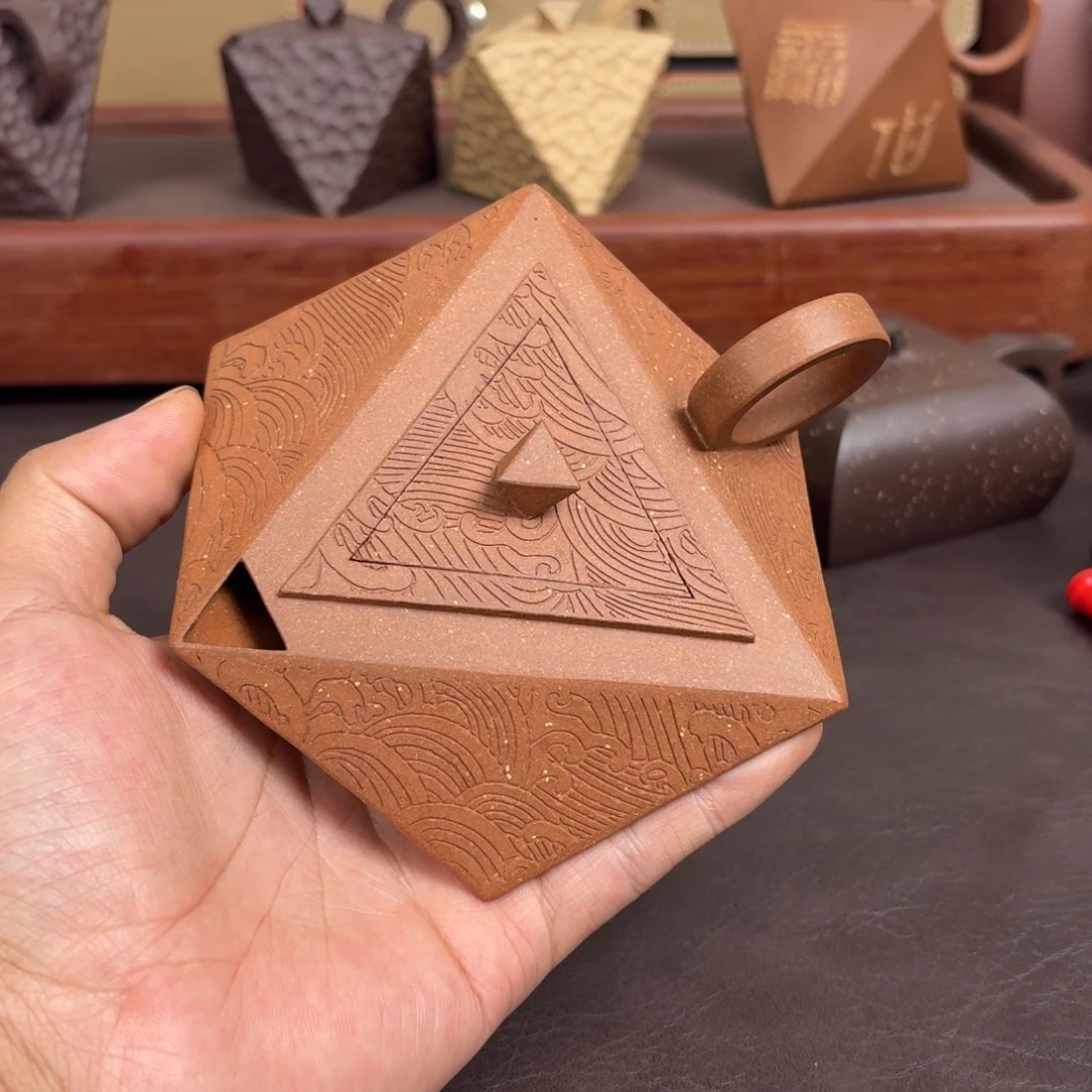 9***9茶壶紫砂全手工团泥八方玲珑120c云海