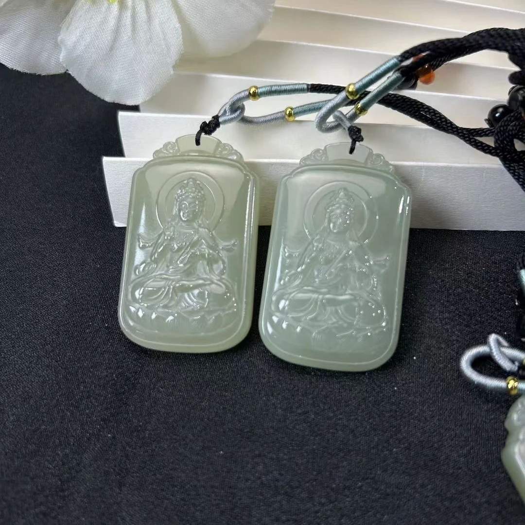 【睿泽鉴宝】和田玉观音挂件 多样性发一 有瑕 50*31*11 ZY4277