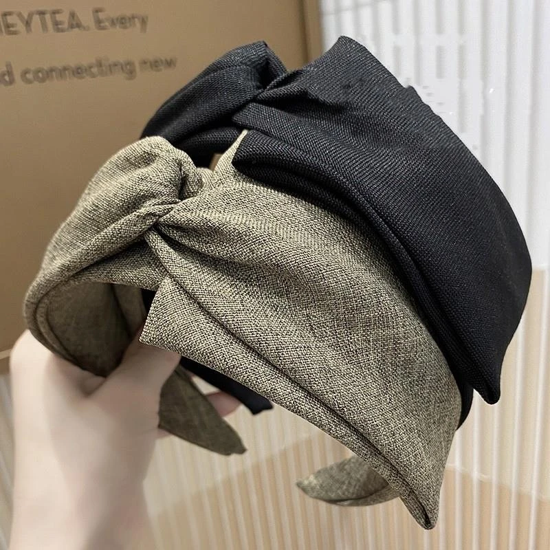 显脸小发箍女百搭外出网红韩系覆古法式交叉宽边压发夹发箍发夹