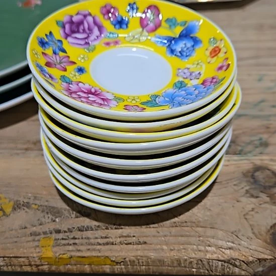 瓷片瑕疵珐琅彩4寸10个味碟6666