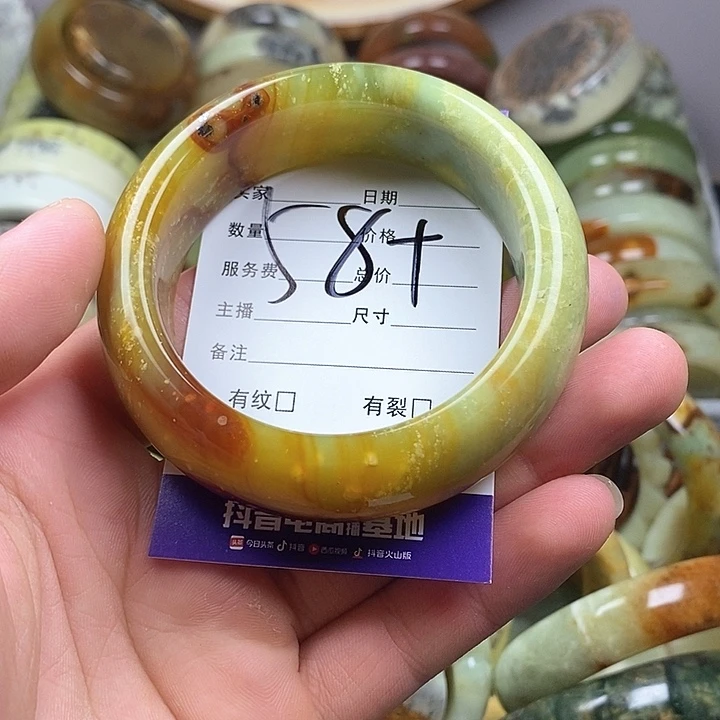 未镶嵌蛇纹石玉手镯糖****