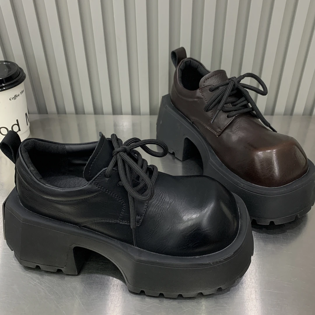 甜酷辣妹风2025新款内增高百搭女英伦风网红潮牌厚底鞋