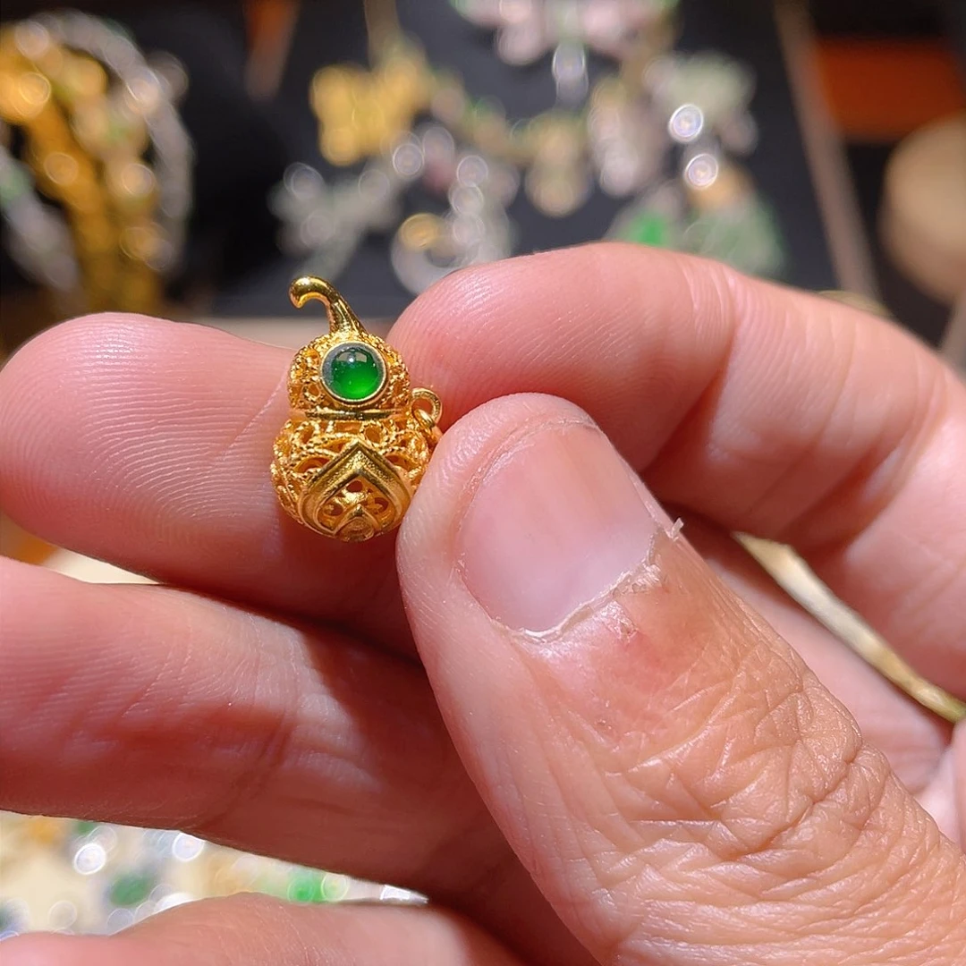 翡翠吊坠(不含链)银S925镶嵌