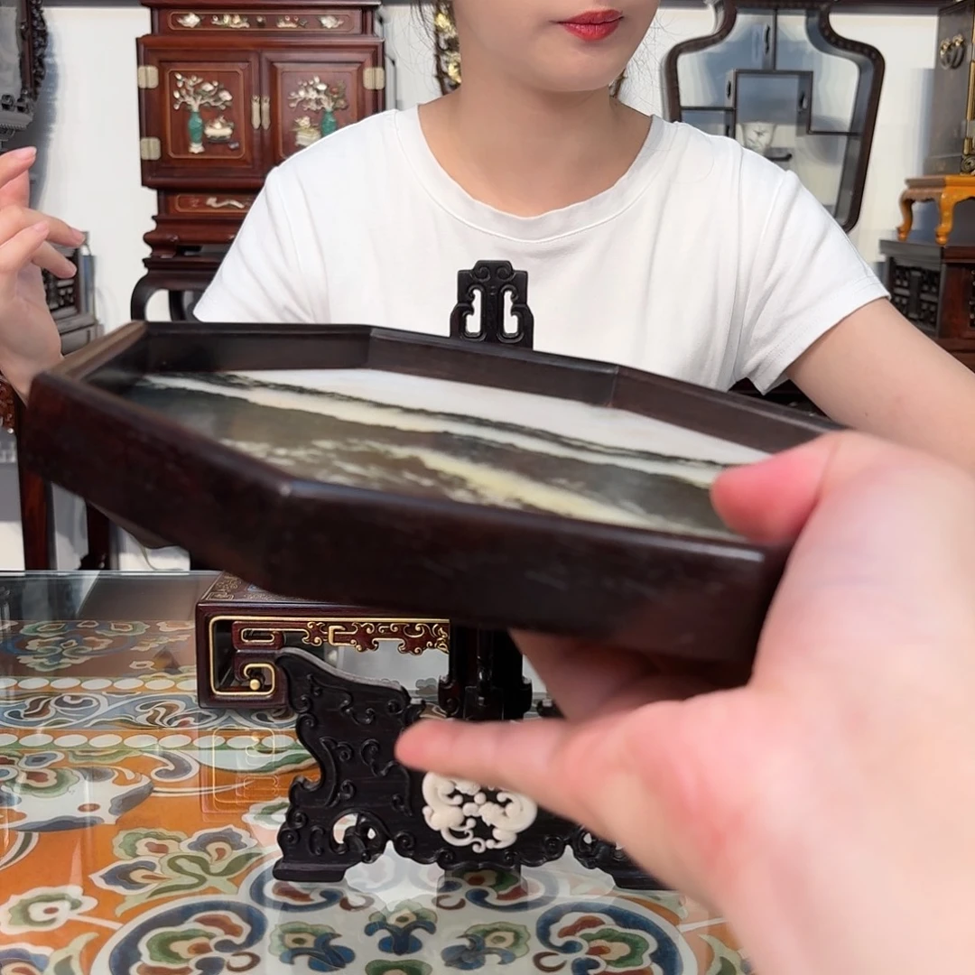 红酸枝木类成套家具大红酸枝托盘