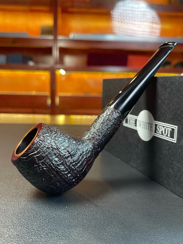 英国The white spot黑喷砂5101石楠木烟斗 内径20.5 斗深36.7