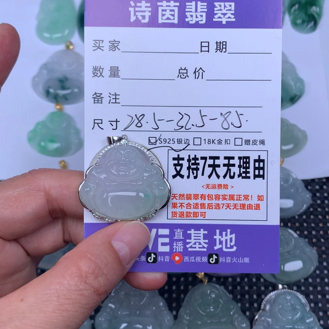 ****️翡翠未镶嵌颈饰天然