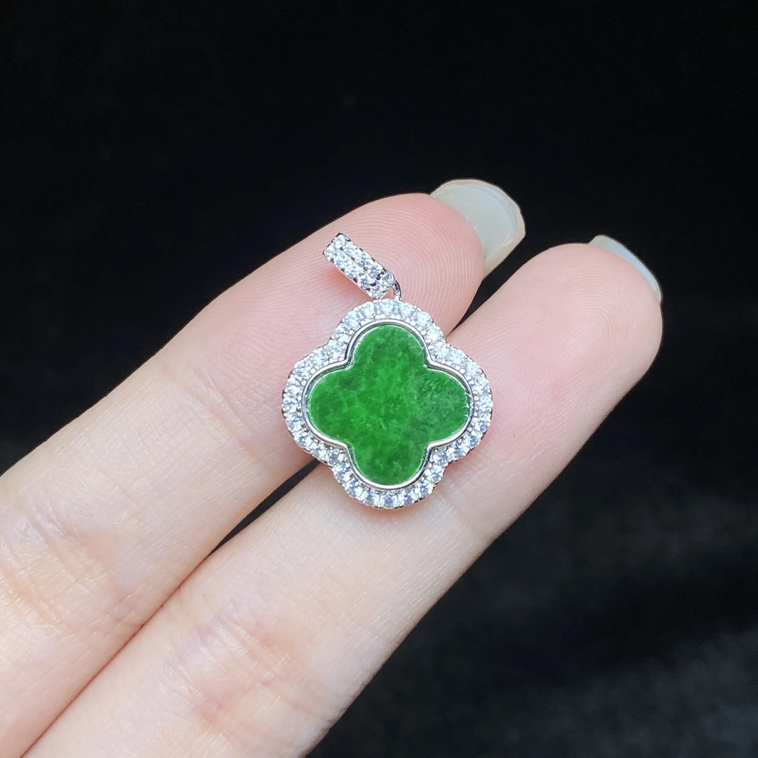 【小北严选】S925银翡翠吊坠约13*13mm【多样性发一件】-WH134X151