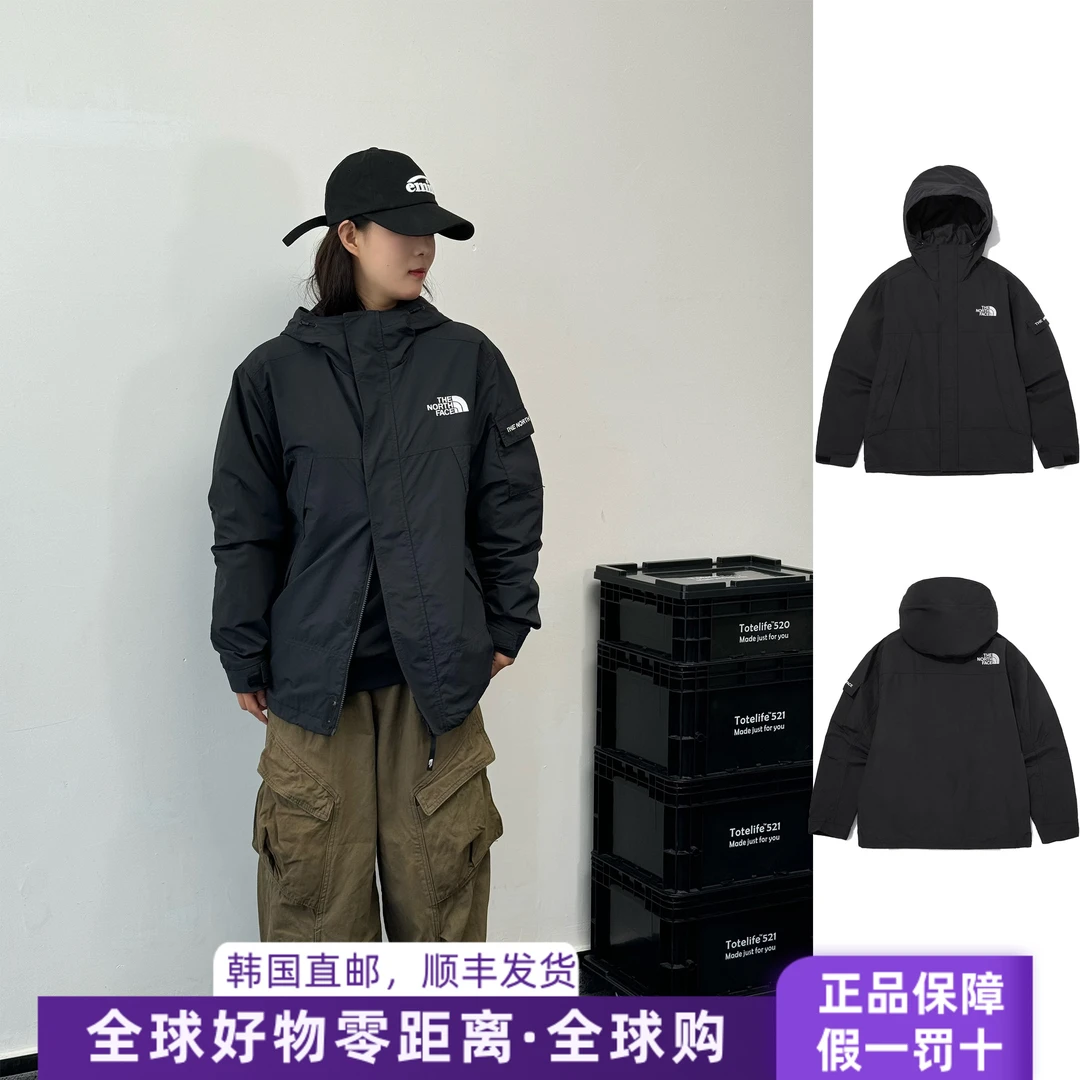 THE NORTH FACE春季男女同款防风防水连帽软壳刺绣冲锋衣BR00