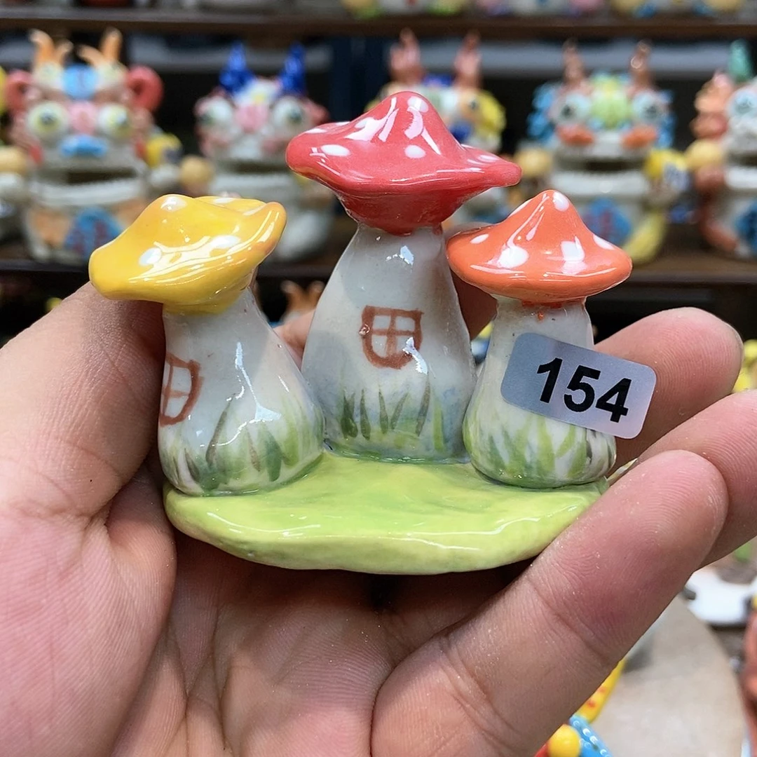 摆件直播间手工抽象陶瓷摆件154