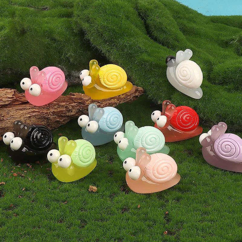 【到手50个】11.30夜光微场景树脂蜗牛摆件