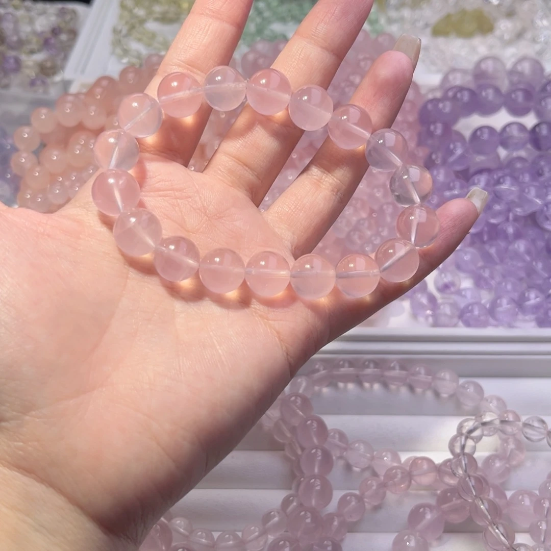 水晶手链未镶嵌一*莫粉