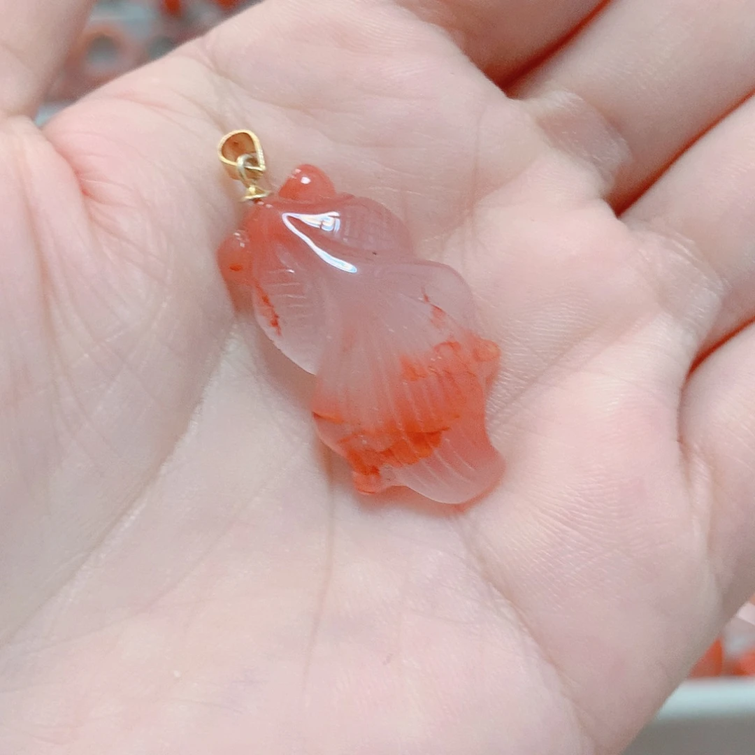 柠***&南红玛瑙银S925镶嵌吊坠(不含链)