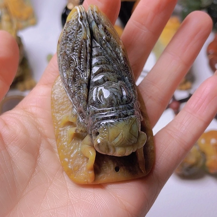 和田玉手把件未镶嵌魅****轮