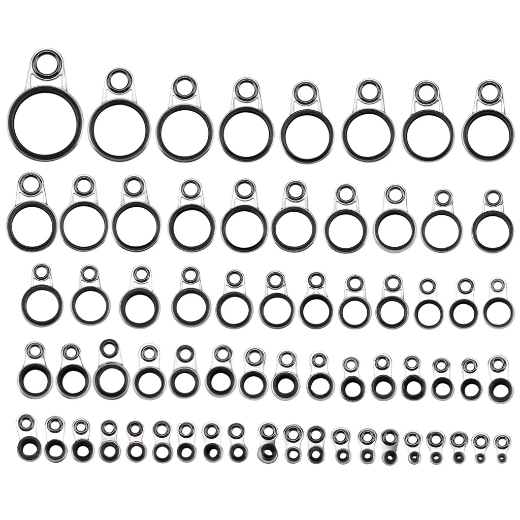 不锈钢导眼导环配件1.2-12.5mm矶钓竿陶瓷过线环导眼渔具配件钓鱼