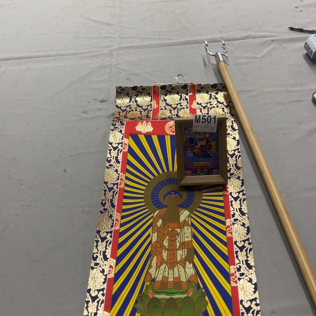 国画济*手绘临摹人物挂轴