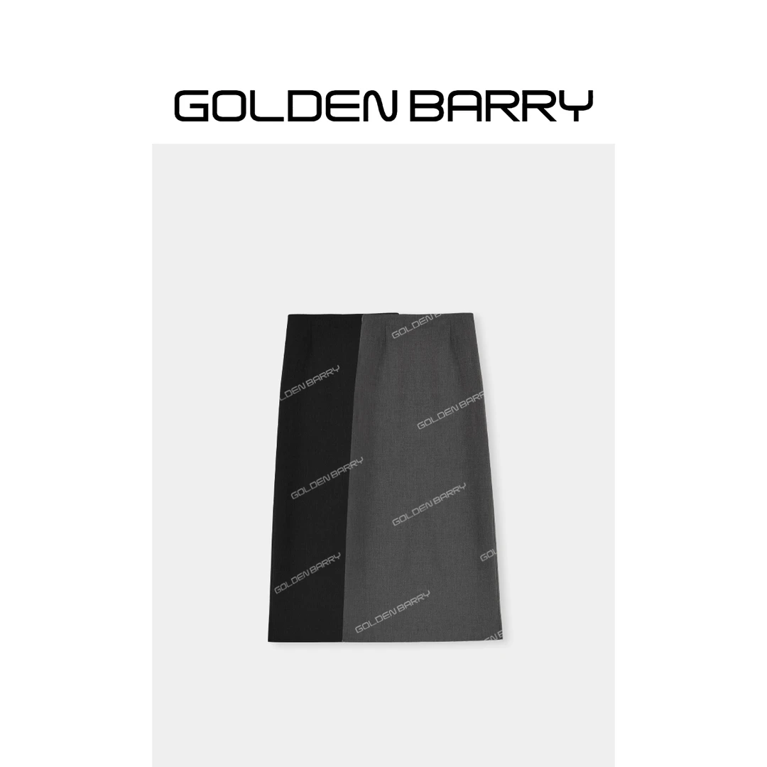 GOLDENBARRY|310163拉链开衩半身裙