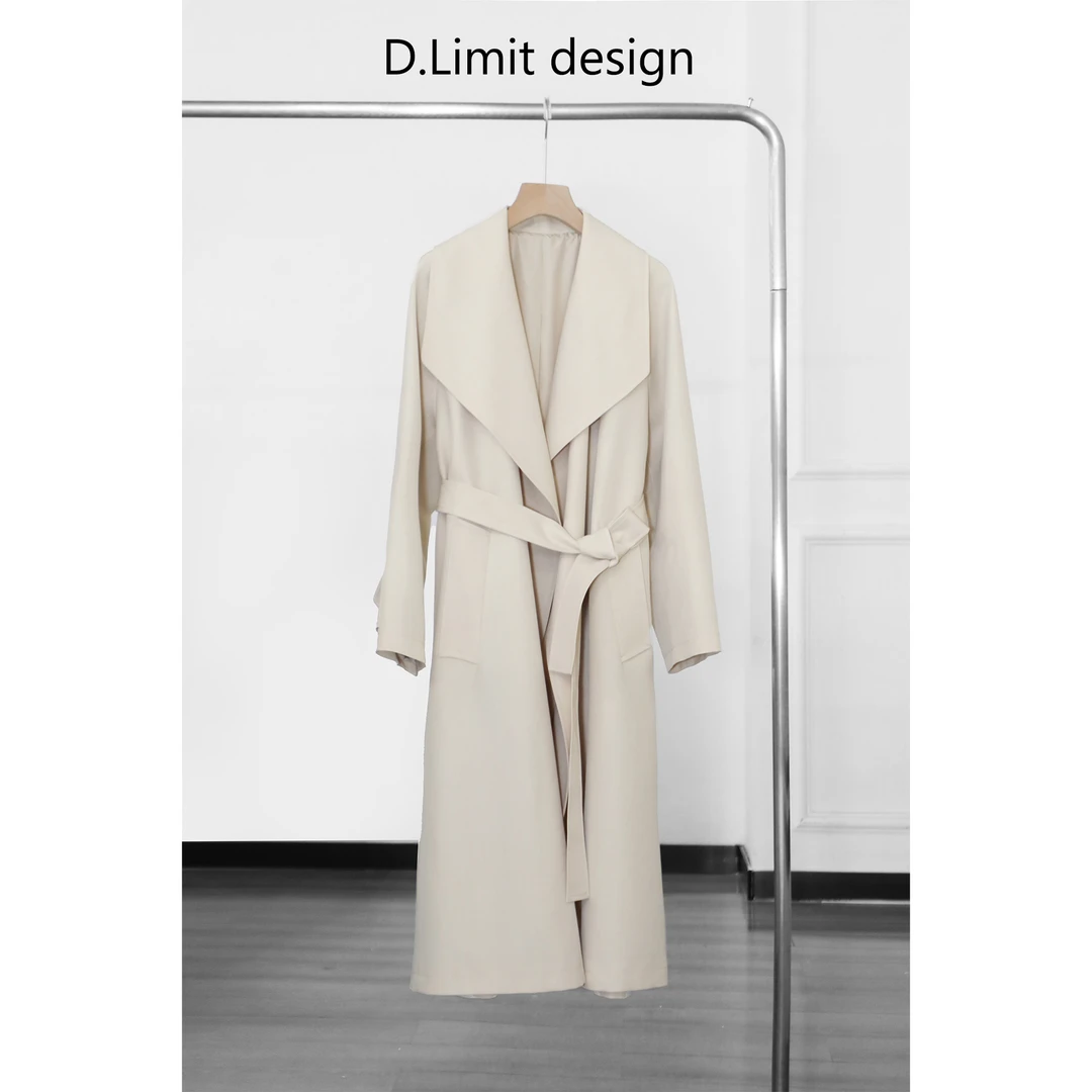 【D.Limit design】高级净版气质极简风衣DLOB1118