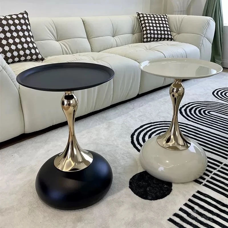 轻奢客厅沙发边几边柜高级感简约意式小茶几床头柜移动茶几小桌子