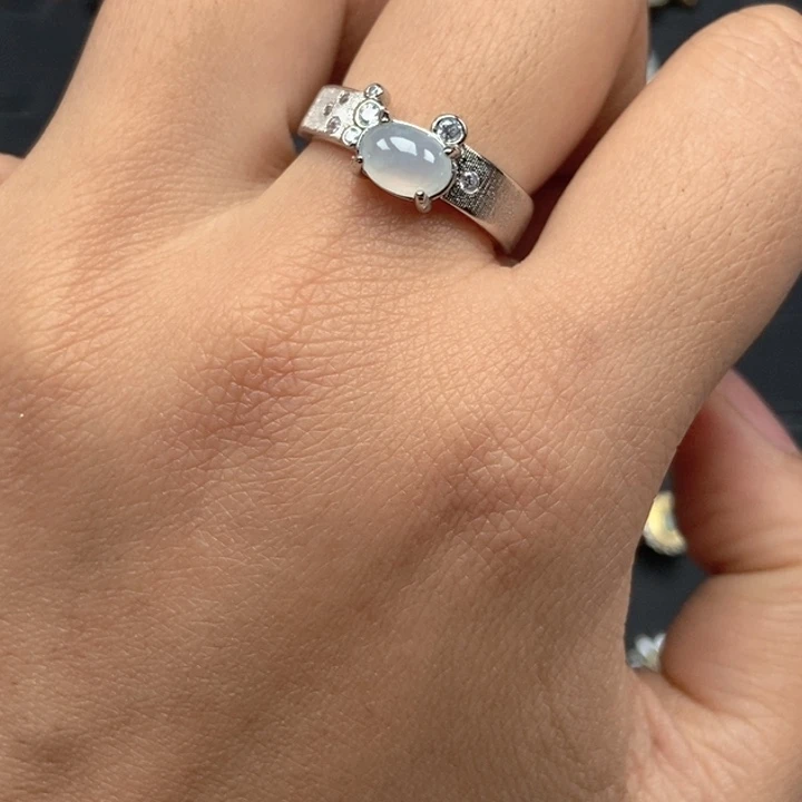 翡翠未镶嵌戒指戒指