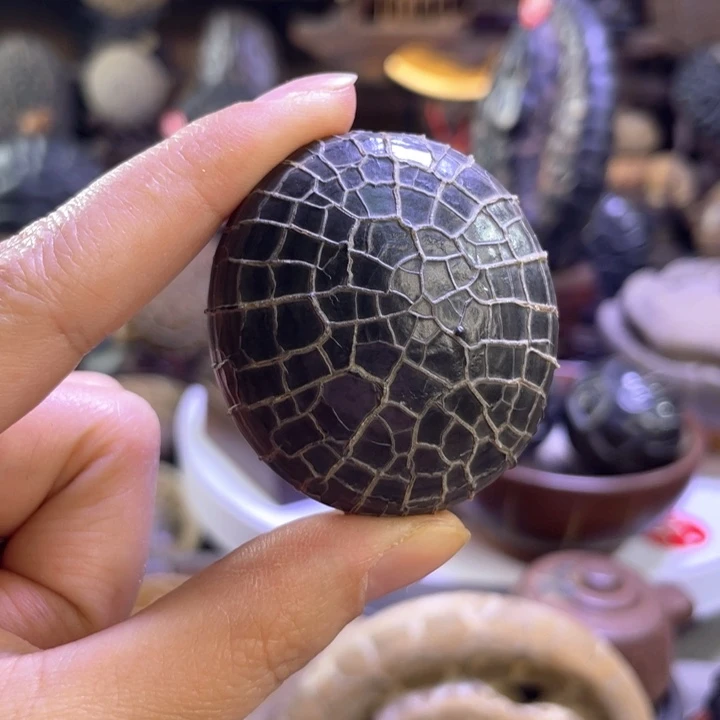 核桃手串/手链泽龟纹石双面满纹原石