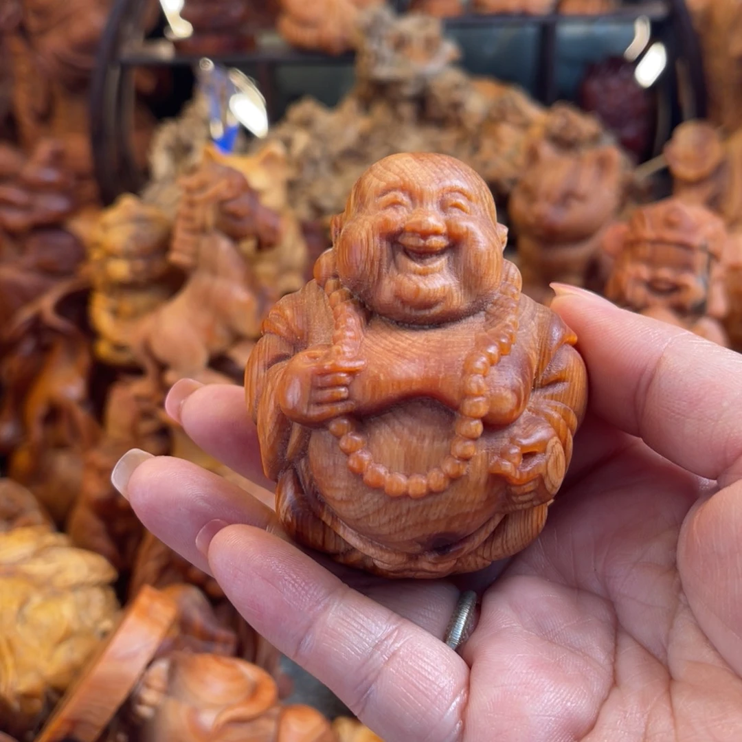 松木（琥珀木）其他微瑕弥勒佛