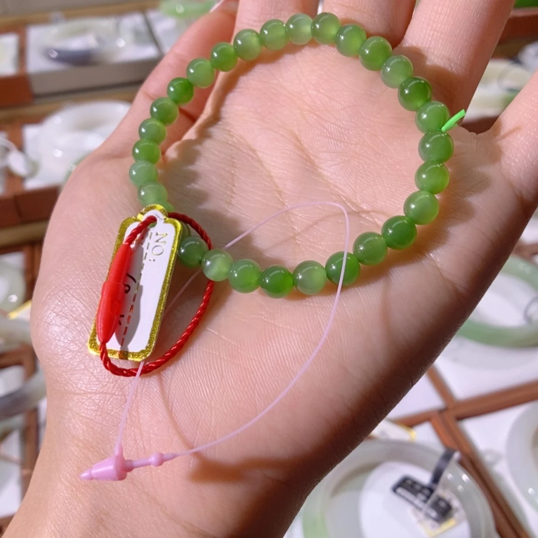 【闪购商品】未镶嵌手链和田玉（碧玉）