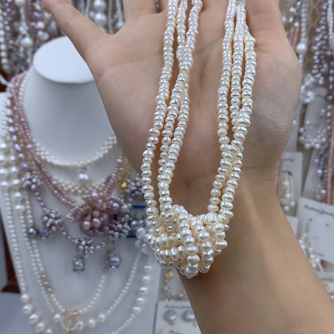 爱***子银S925镶嵌项链耳饰淡水珍珠