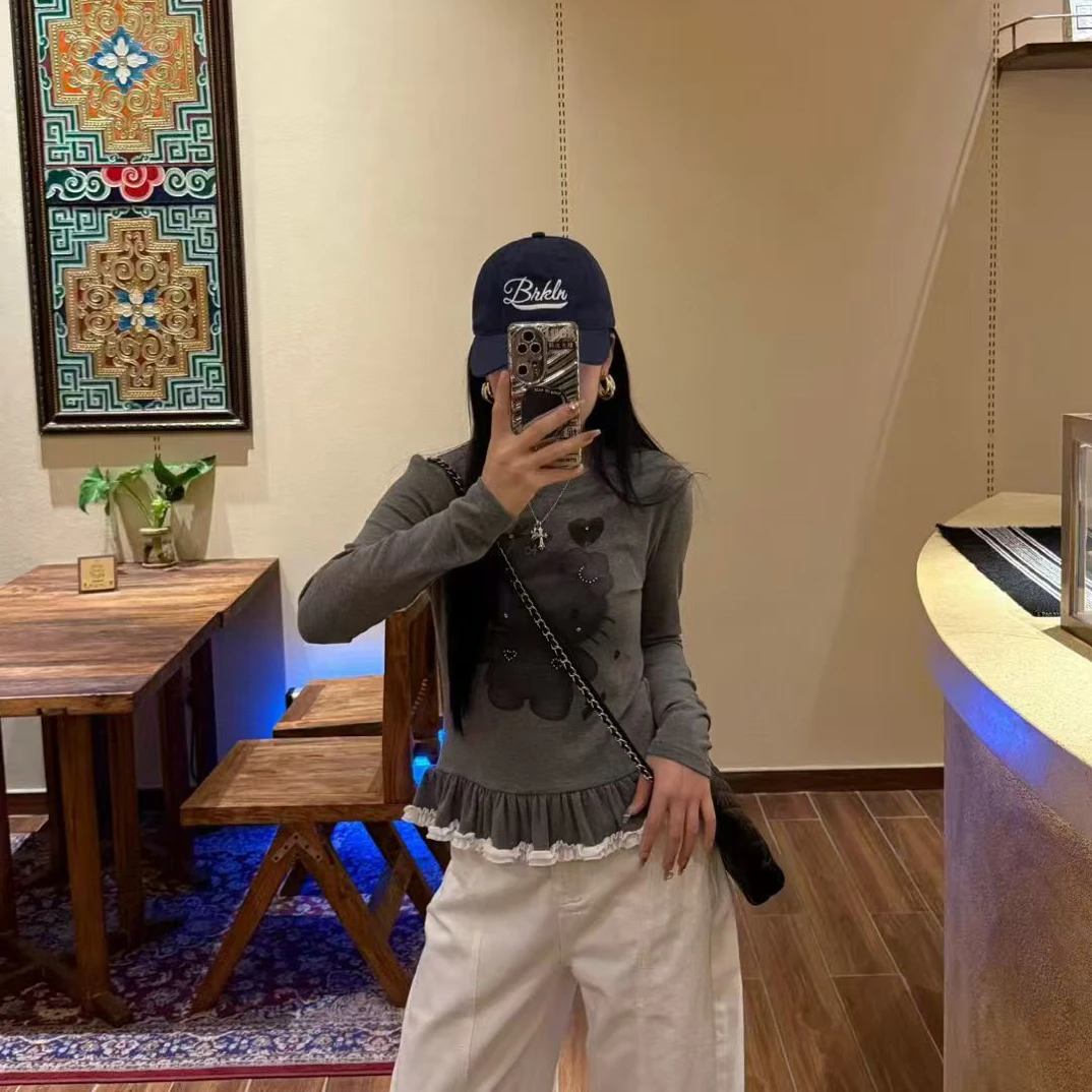 南油Ccc新款花漾家KT花边长袖