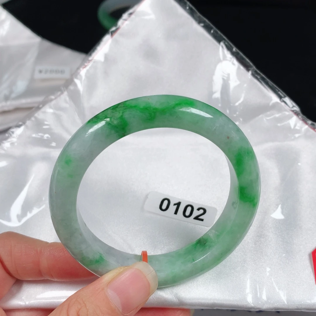 翡翠未镶嵌手镯用****3正圈53+