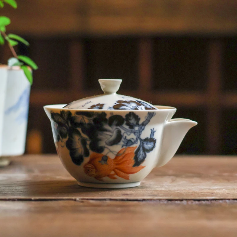 【小田甄陶】锦上添花-聖甫-手捏壶（聖甫0067）