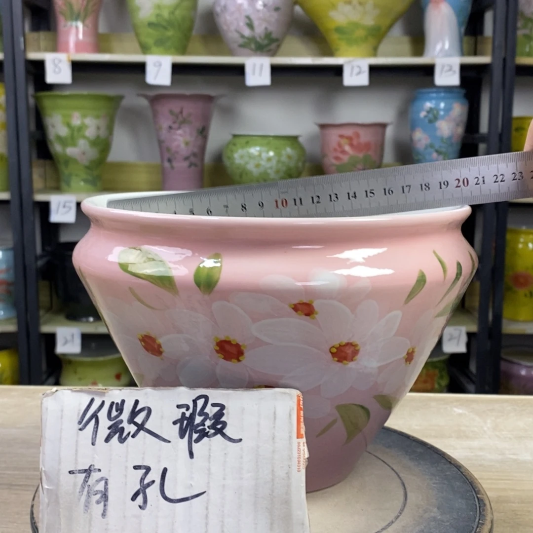 景德镇手工手绘陶瓷花盆