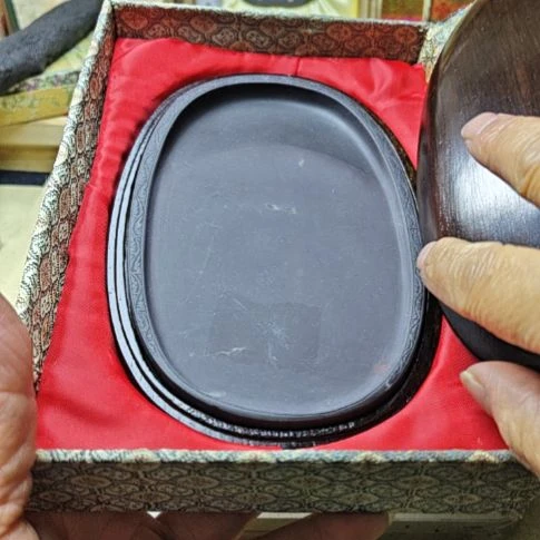 日本回流老砚台一方