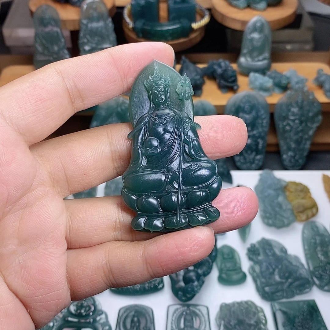 定制翡翠未镶嵌地藏