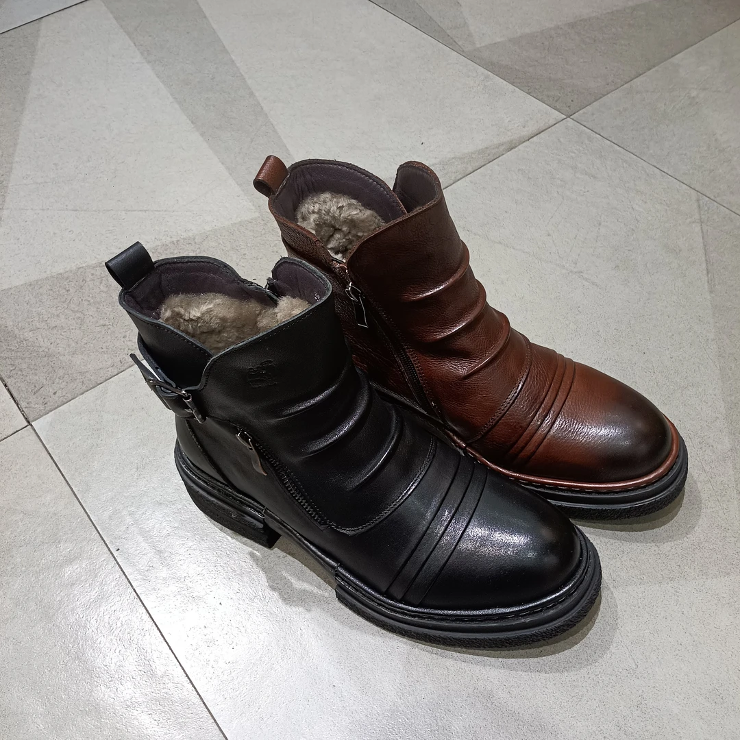 新疆小代皮鞋，男士棉鞋75151
