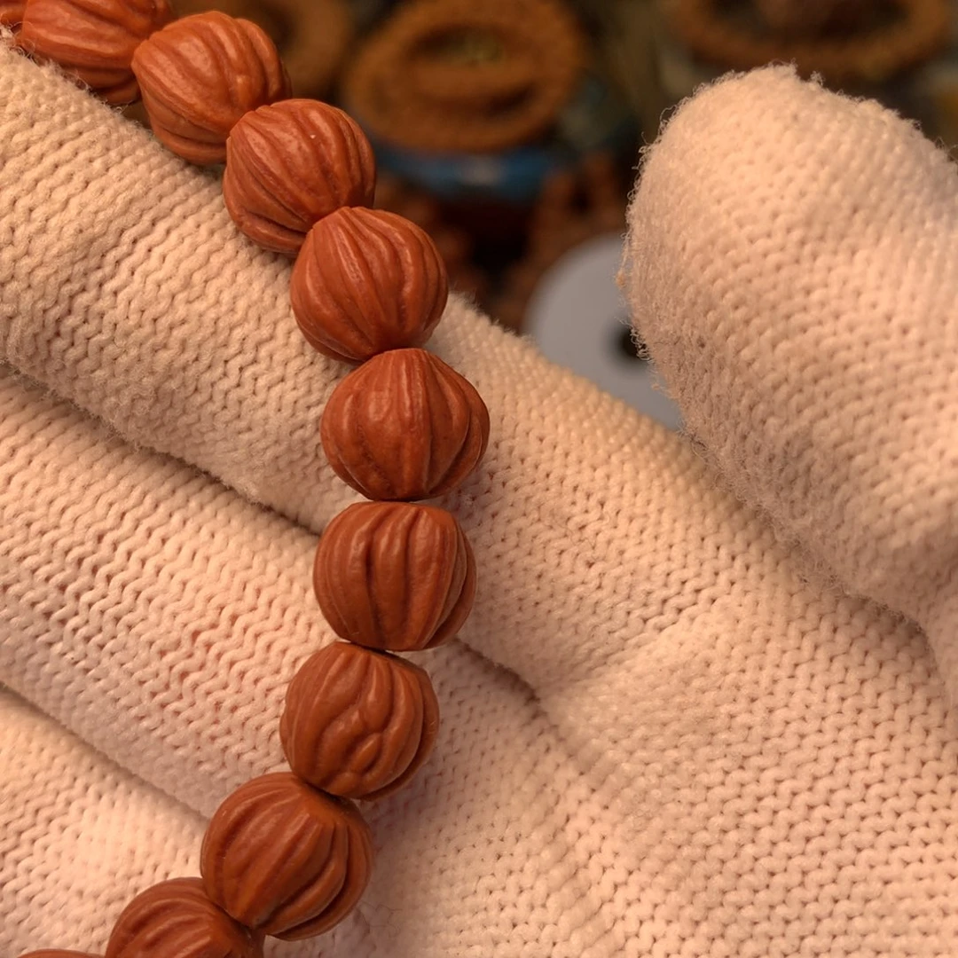 ο***◤手串桃核秦岭龙纹