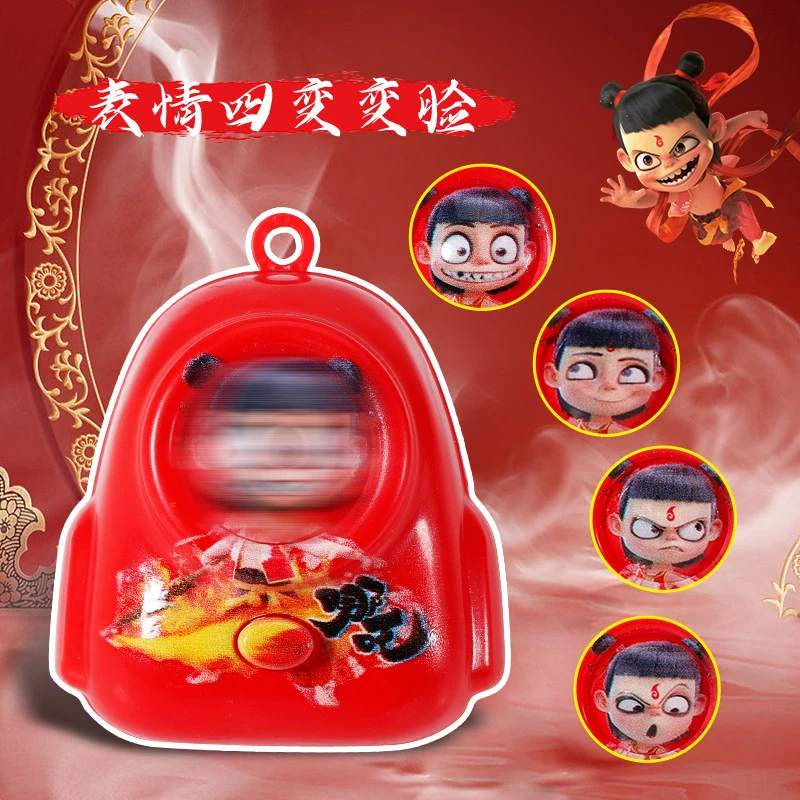 哪吒变脸玩具手办魔童闹海周边创意挂件按压变脸表情包小公仔玩偶