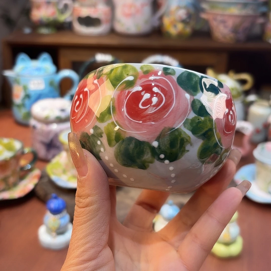 景德镇手绘高温釉下彩陶瓷茶具