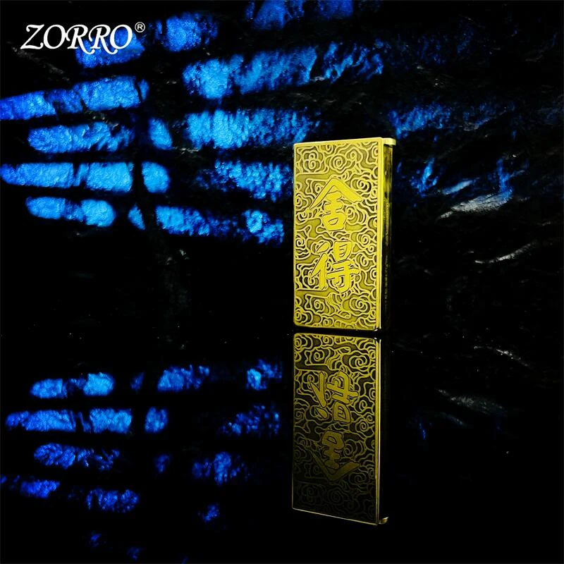 ZORRO 佐罗原铜舍得【Z729-204】煤油打火机纯铜防风精雕窄机高颜值