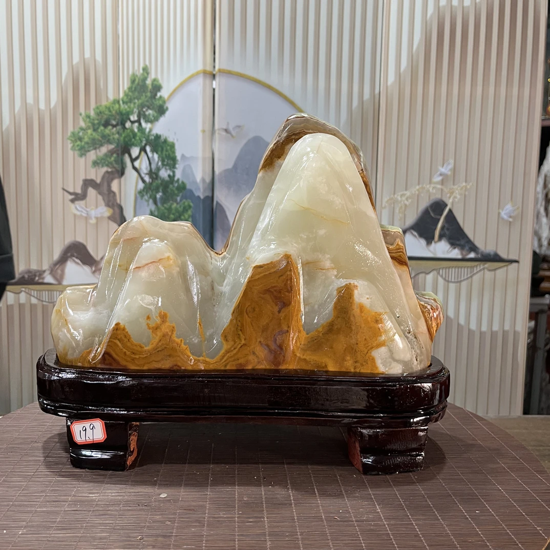 付米链接多样性发货奇石国画石家居摆件大气玄关办公室客厅乔迁