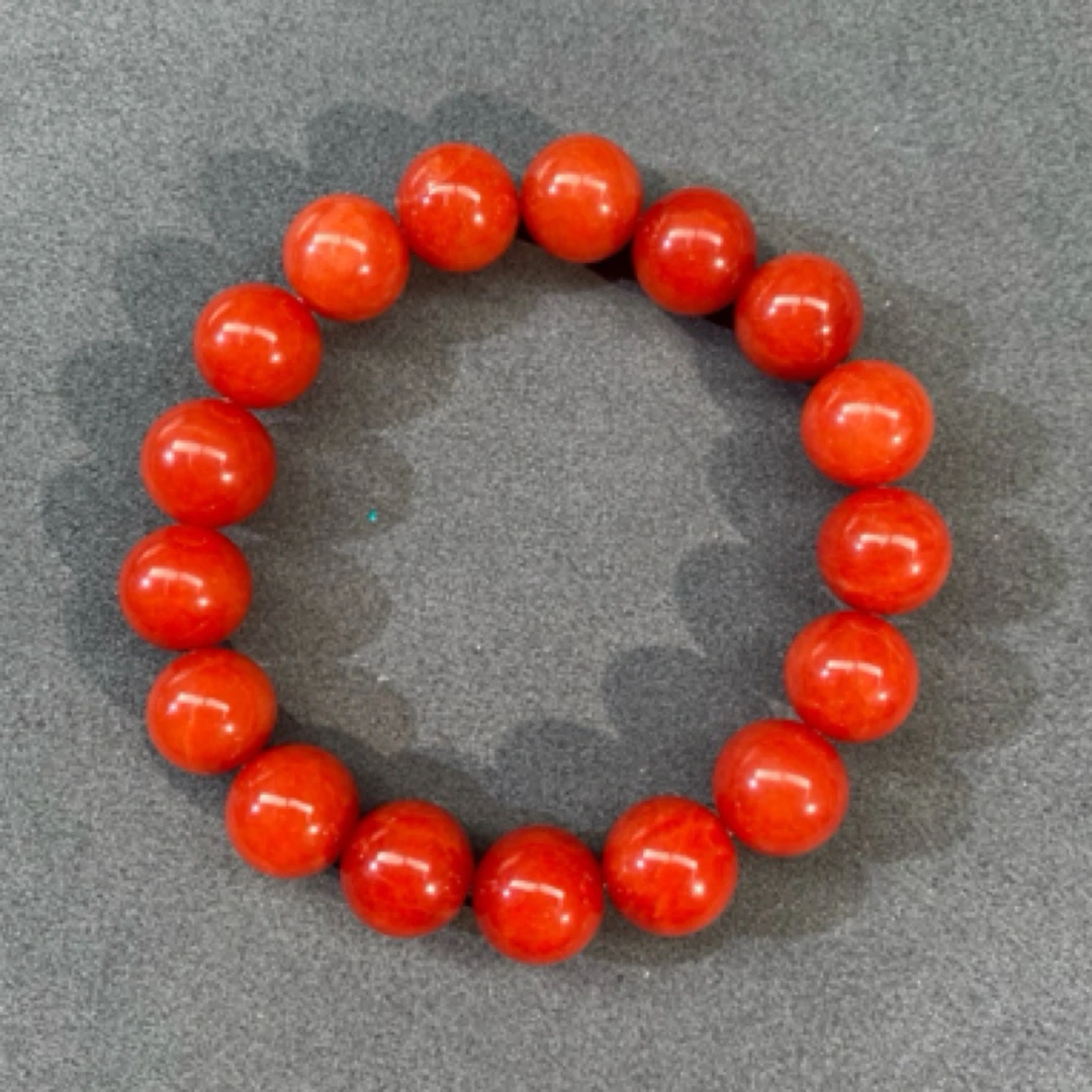 【亏米清仓】12mm橘莫色圆珠手串231