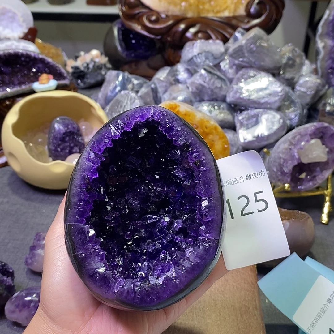 紫晶珠宝半成品未镶嵌