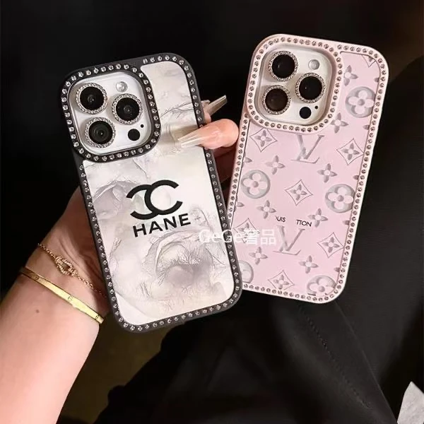 奢华双面钻框潮牌适用苹果16pro max手机壳iphone15/14/13/12女款