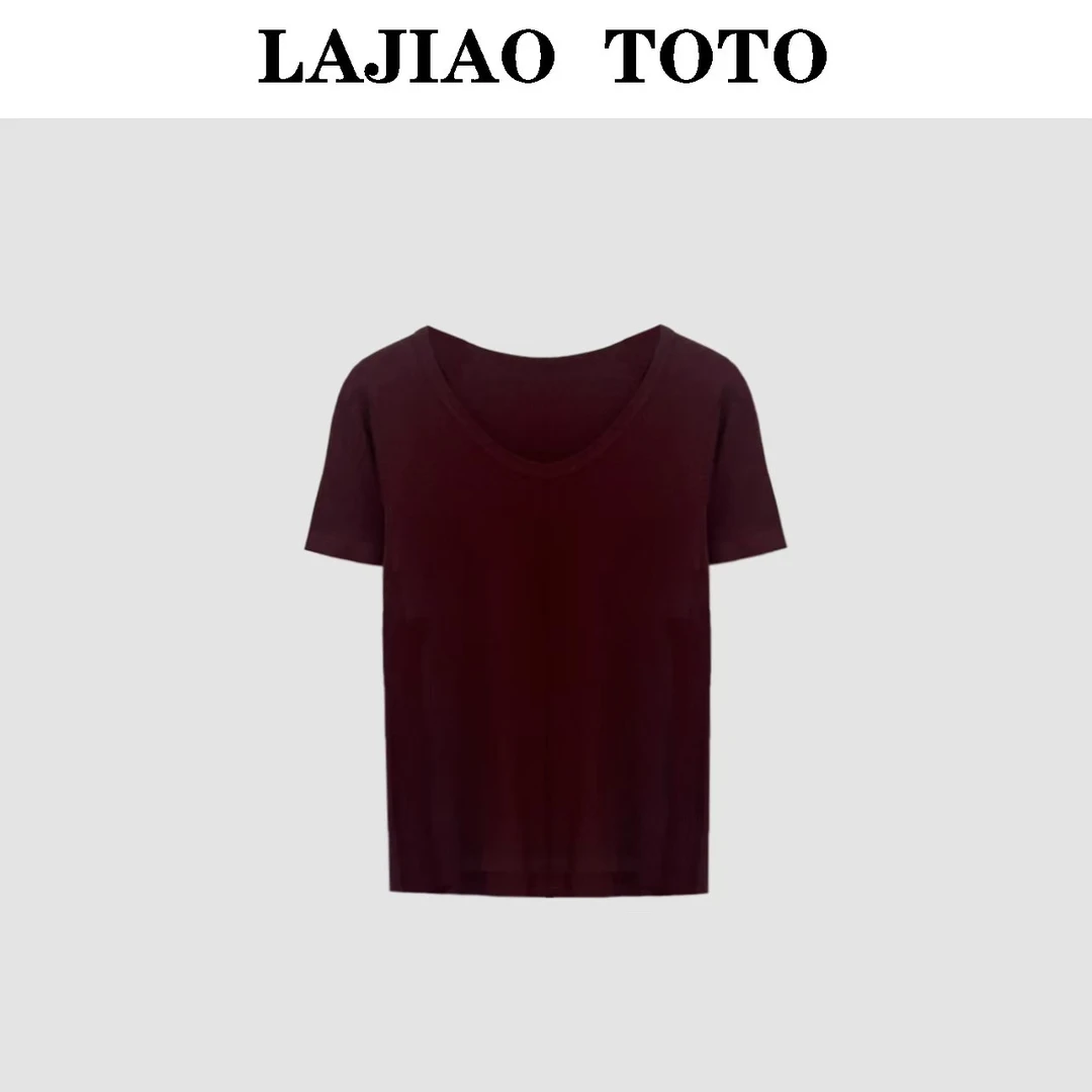 辣椒姐【纯色短袖】春夏季简约圆领极简女休闲短袖T恤#2538