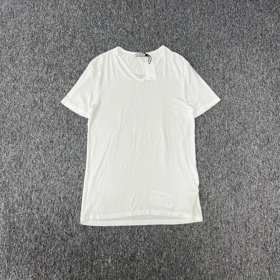 95新 DIOR/迪奥 白色V领短袖 52码