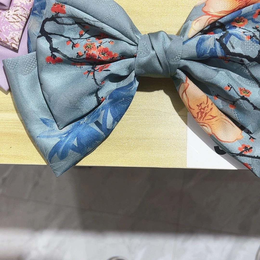 皮质铁合金蝴蝶结发夹
